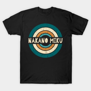 Retro Styles Miku Name Birthday 70s 80s 90s Circle T-Shirt